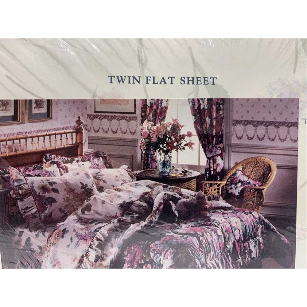 Allyson Kent 1995 Twin Flat Sheet 180 Thread Count Chatham Floral